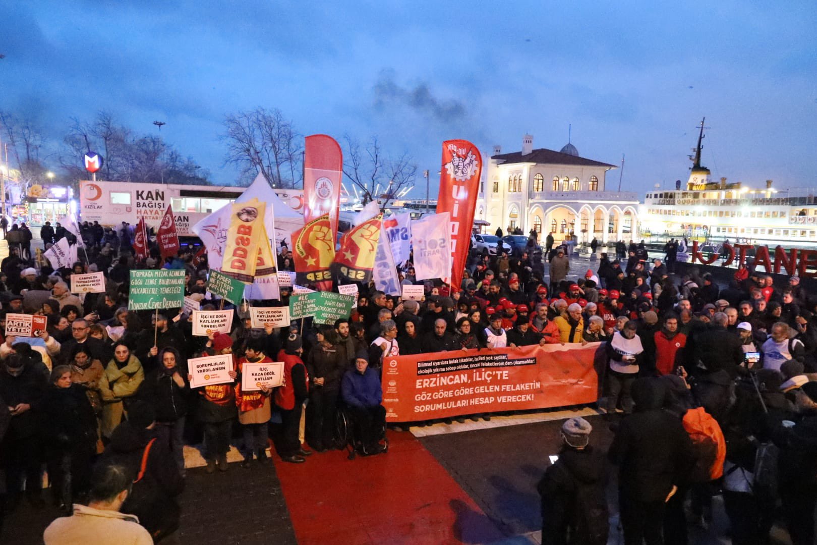 Kadıköy'de İliç protestosu